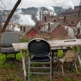 Braddock, Pennsylvania: Blick auf die Edgar-Thompson-Stahlwerke. Die Region nahe Pittsburgh war früher eines der Zentren der US-Stahlindustrie, heute ist sie zum Symbol der Folgen der Globalisierung geworden