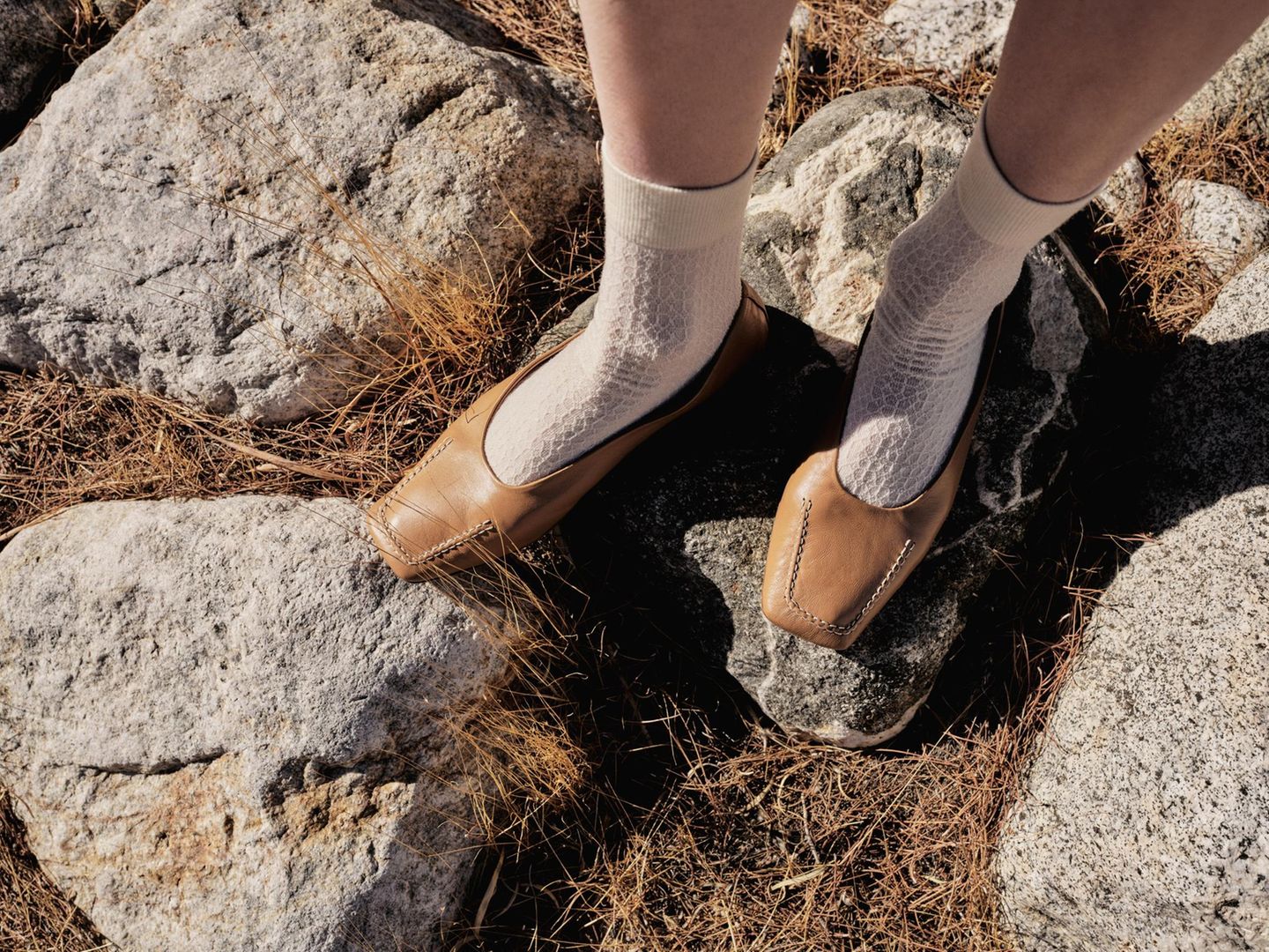 Selma Ballet Flats Soft Light Tan Leather
