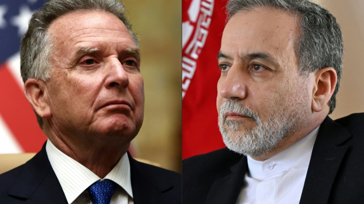 US-Sondergesandter Steve Witkoff (l) und Irans Außenminister Abbas Araghtschi