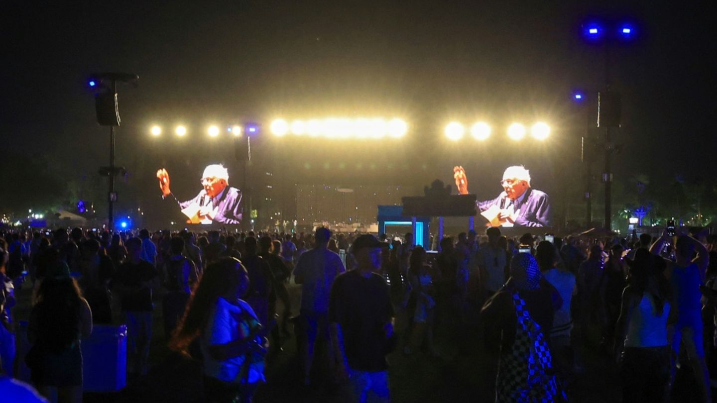 Bernie Sanders auf dem Coachella-Festival