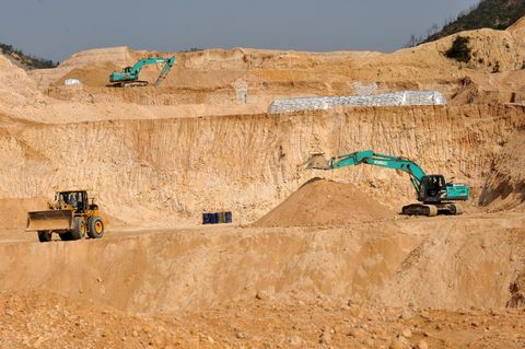 China dominiert den Weltmarkt Seltener Erden. Hier eine Mine in der zentralchinesischen Provinz Jiangxi