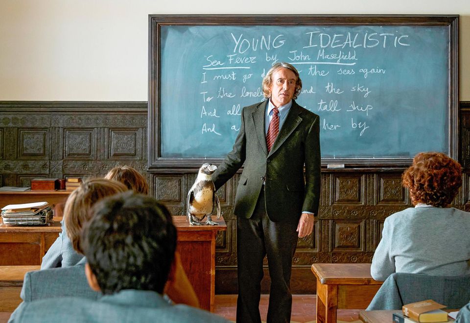 Steve Coogan und sein Magellanpinguin Juan Salvador Steve Coogan und sein Magellanpinguin Juan Salvador