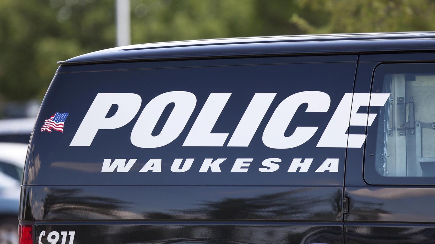 Ein Polizeiwagen in Waukesha, USA