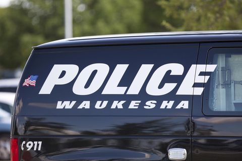 Ein Polizeiwagen in Waukesha, USA