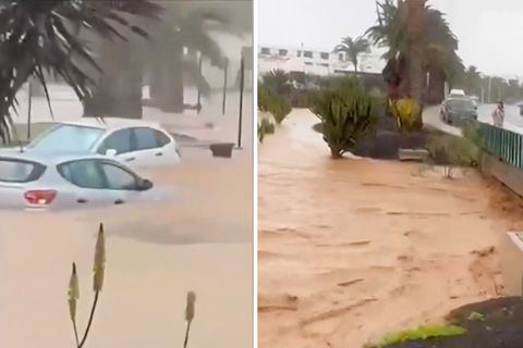 Notstand ausgerufen: Wassermassen fluten Urlaubsinsel Lanzarote