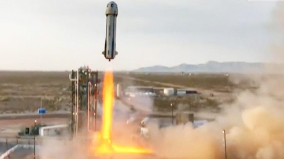 Die Rakete "Blue Origin" startet ins All