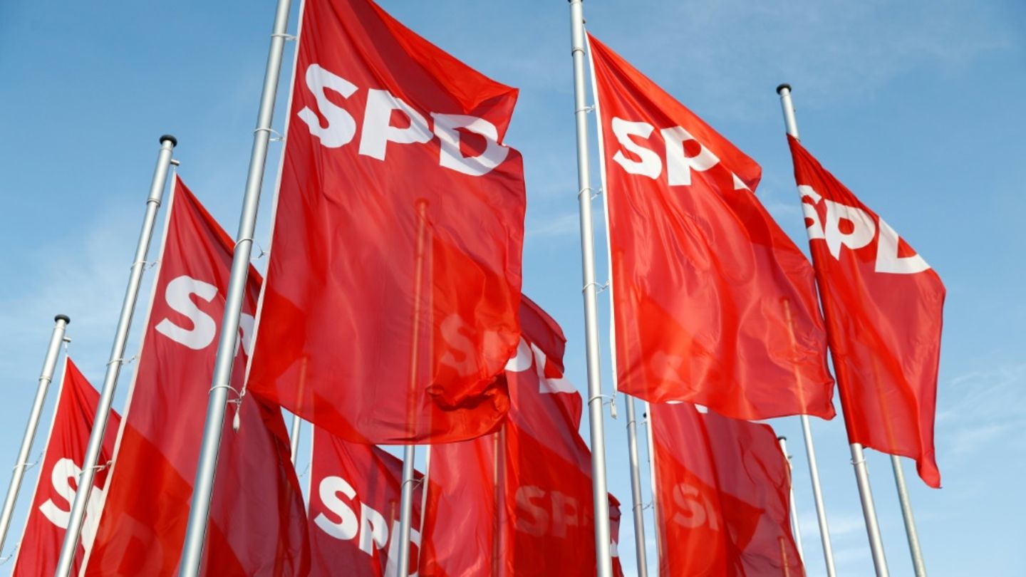Fahnen mit dem Logo der SPD