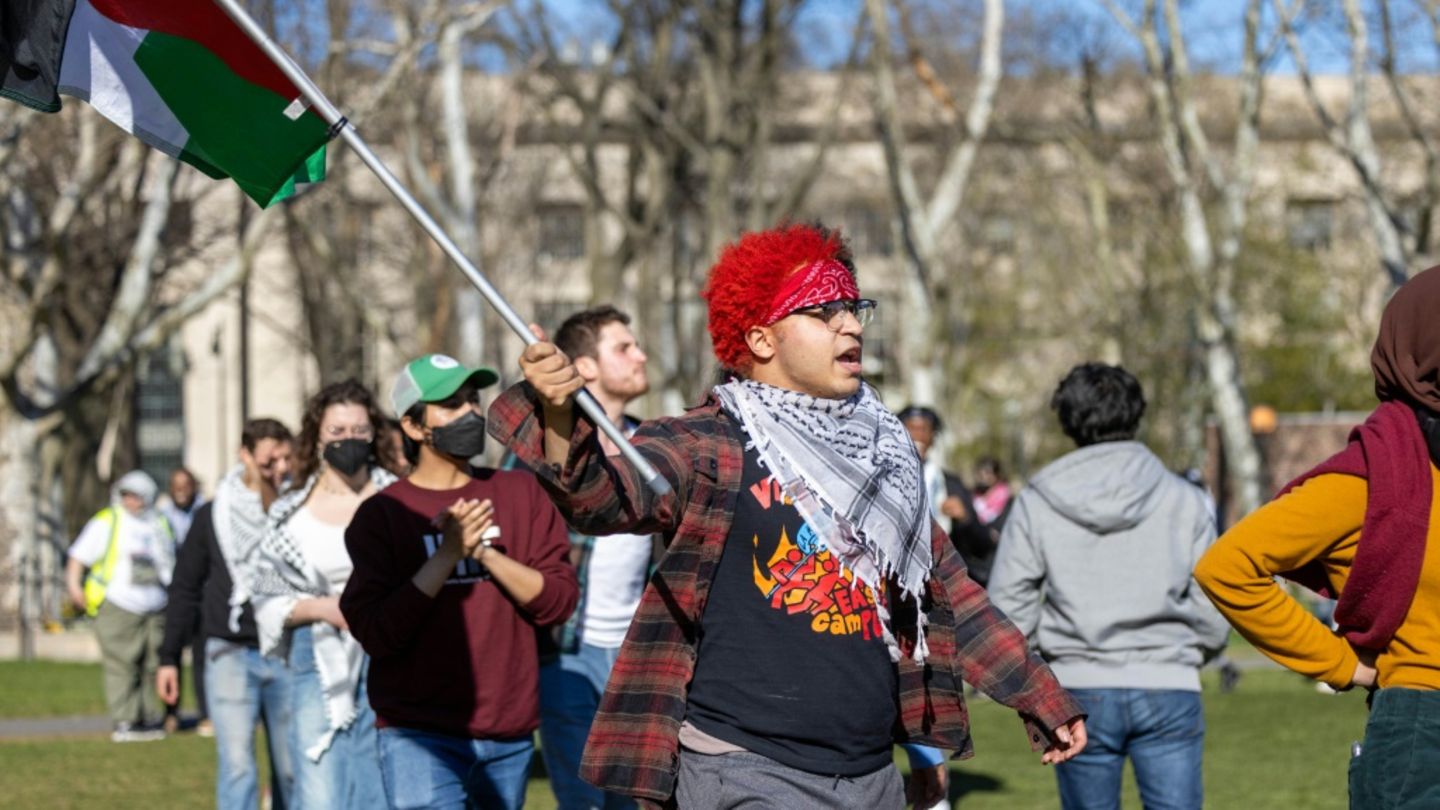 Studenten protestieren 2024 gegen Gazakrieg