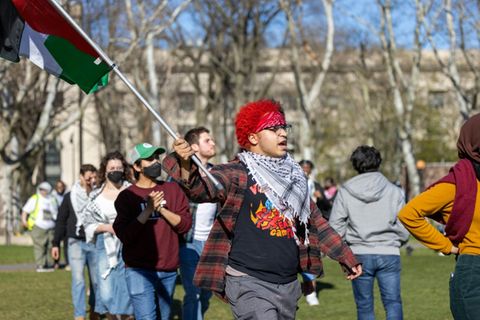 Studenten protestieren 2024 gegen Gazakrieg