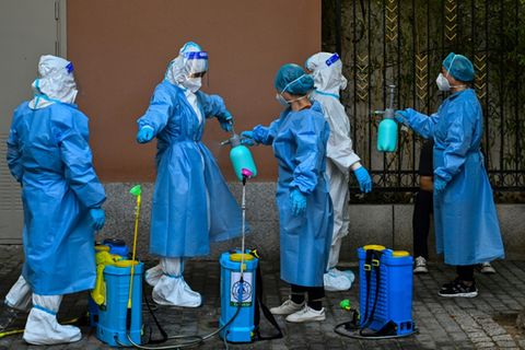 Einsatz gegen das Coronavirus in Shanghai