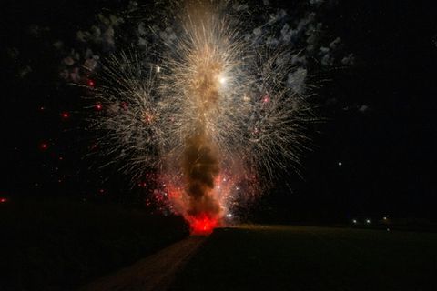 Explosion von Feuerwerk