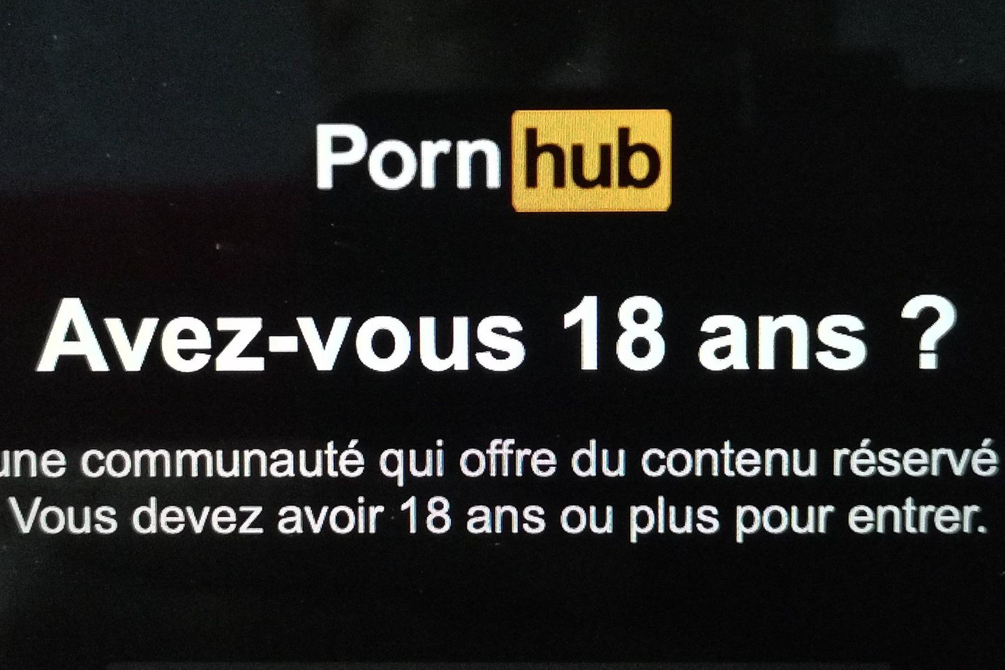 Die französische Seite von Pornhub, einer Pornoseite im Internet