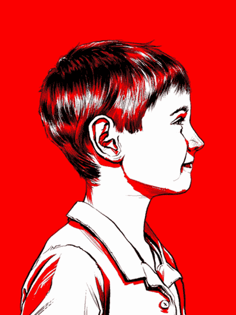 Eine Grafik zeigt die Entwicklung eines Jungen zu einem Nazi