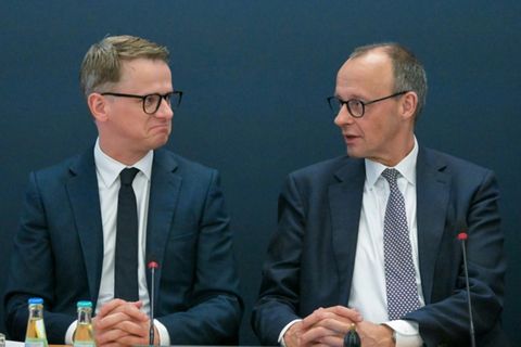Generalsekretär Linnemann und CDU-Chef Merz