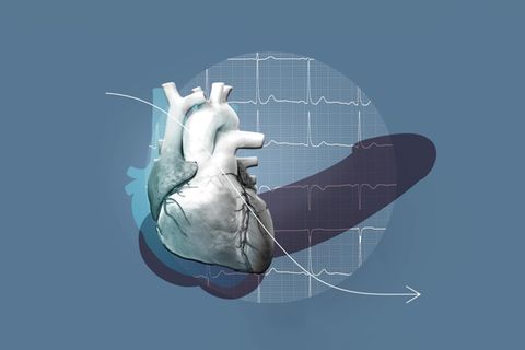 Erektionsprobleme: Illustration eines Herzens und eines Penis