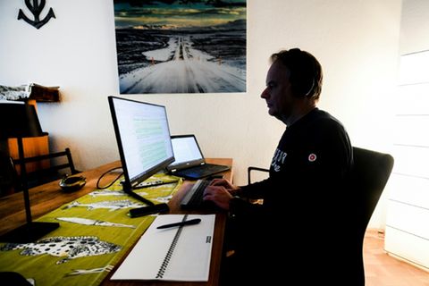 Arbeit im Homeoffice im Februar 2022 in Dortmund