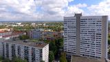 Wohnviertel in Augsburg von oben