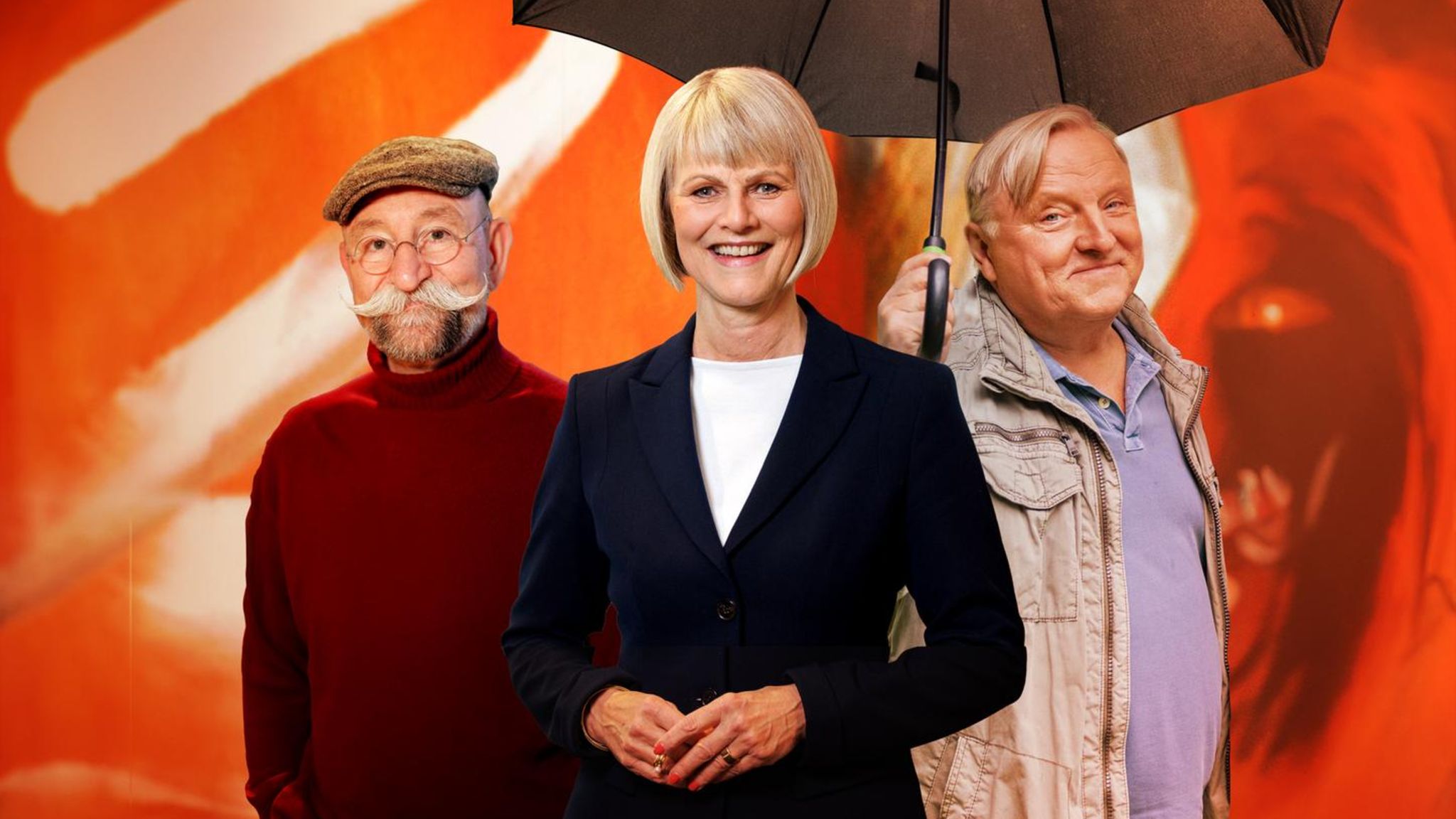 Horst Lichter, Gundula Gause und Axel Prahl in einer Fotomontage