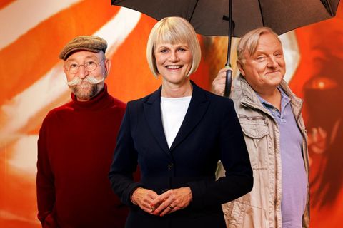 Horst Lichter, Gundula Gause und Axel Prahl in einer Fotomontage