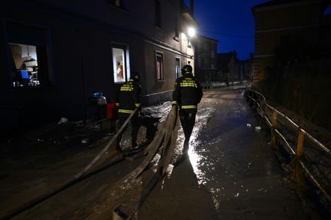 Feuerwehr-Einsatz nahe Turin nach Unwettern