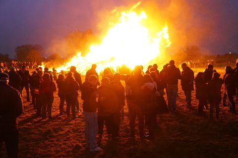 Osterfeuer in Hamburg