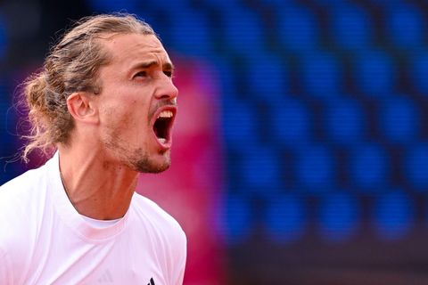 Alexander Zverev feiert bei den BMW Open in München seinen Sieg gegen Tallon Griekspoor