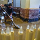 Auch das Gotteshaus wurde geflutet