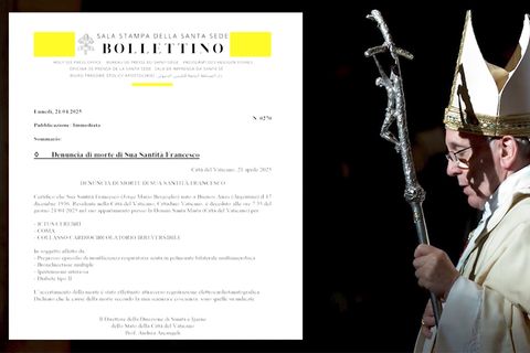 Der Vatikan veröffentlicht den Totenschein sowie das Testament ihres verstorbenen Oberhauptes. Papst Franziskus war von 2013 bis zu seinem Tod Bischof von Rom und damit Papst.
