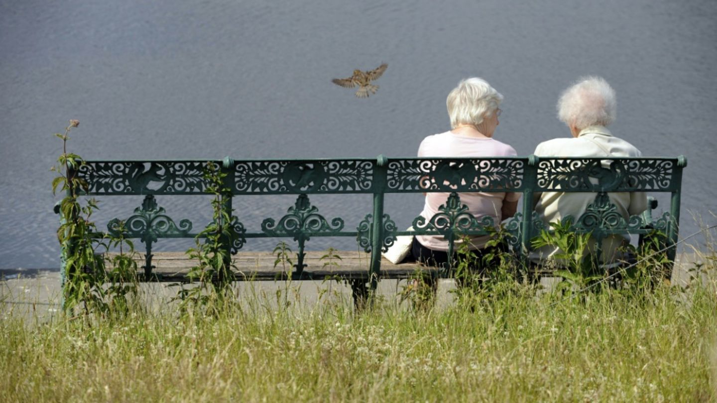 Rentnerinnen auf einer Bank