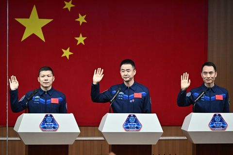 Die Astronauten der Mission Shenzhou-20