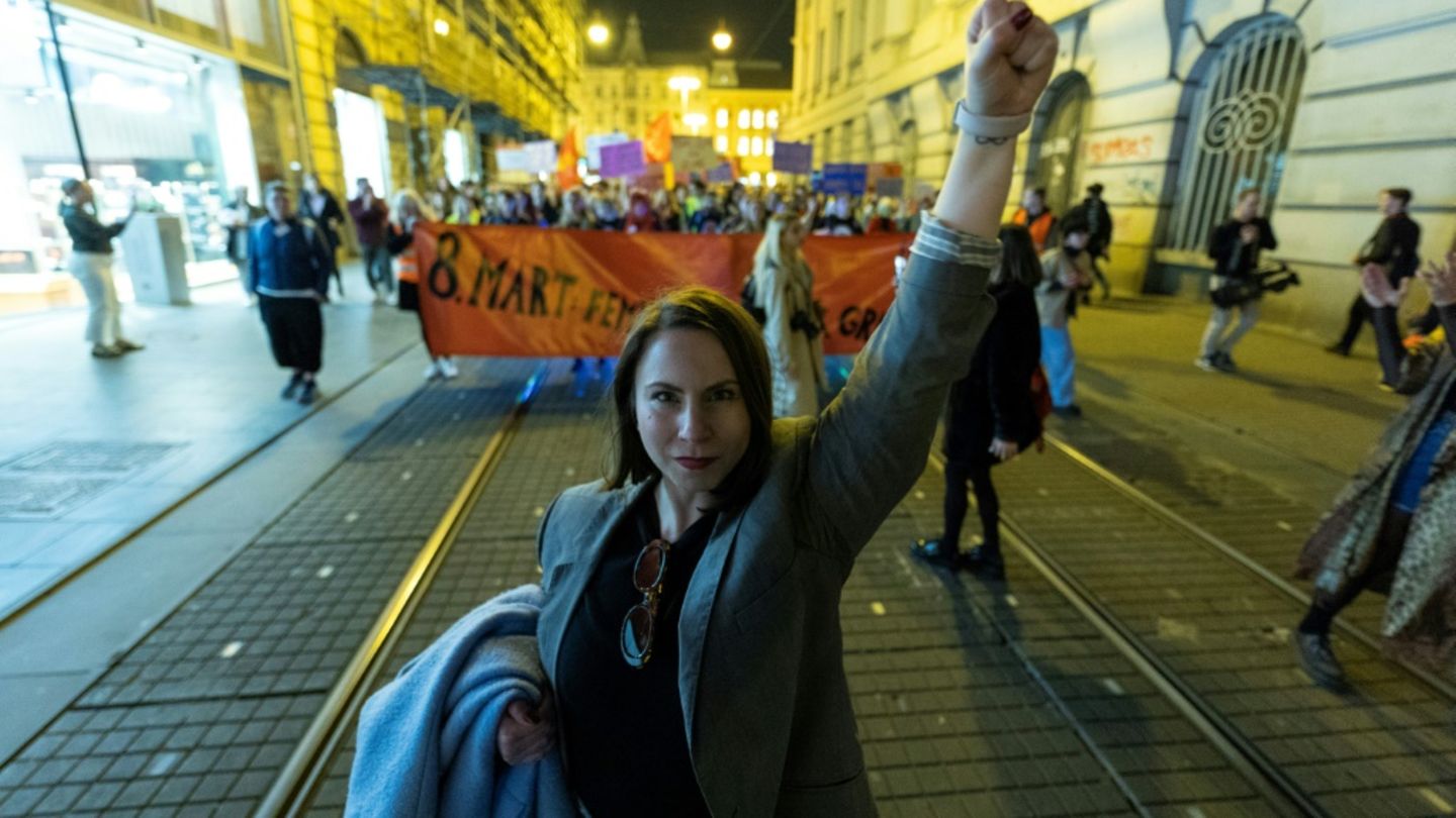Proteste zum Frauentag in Zagreb