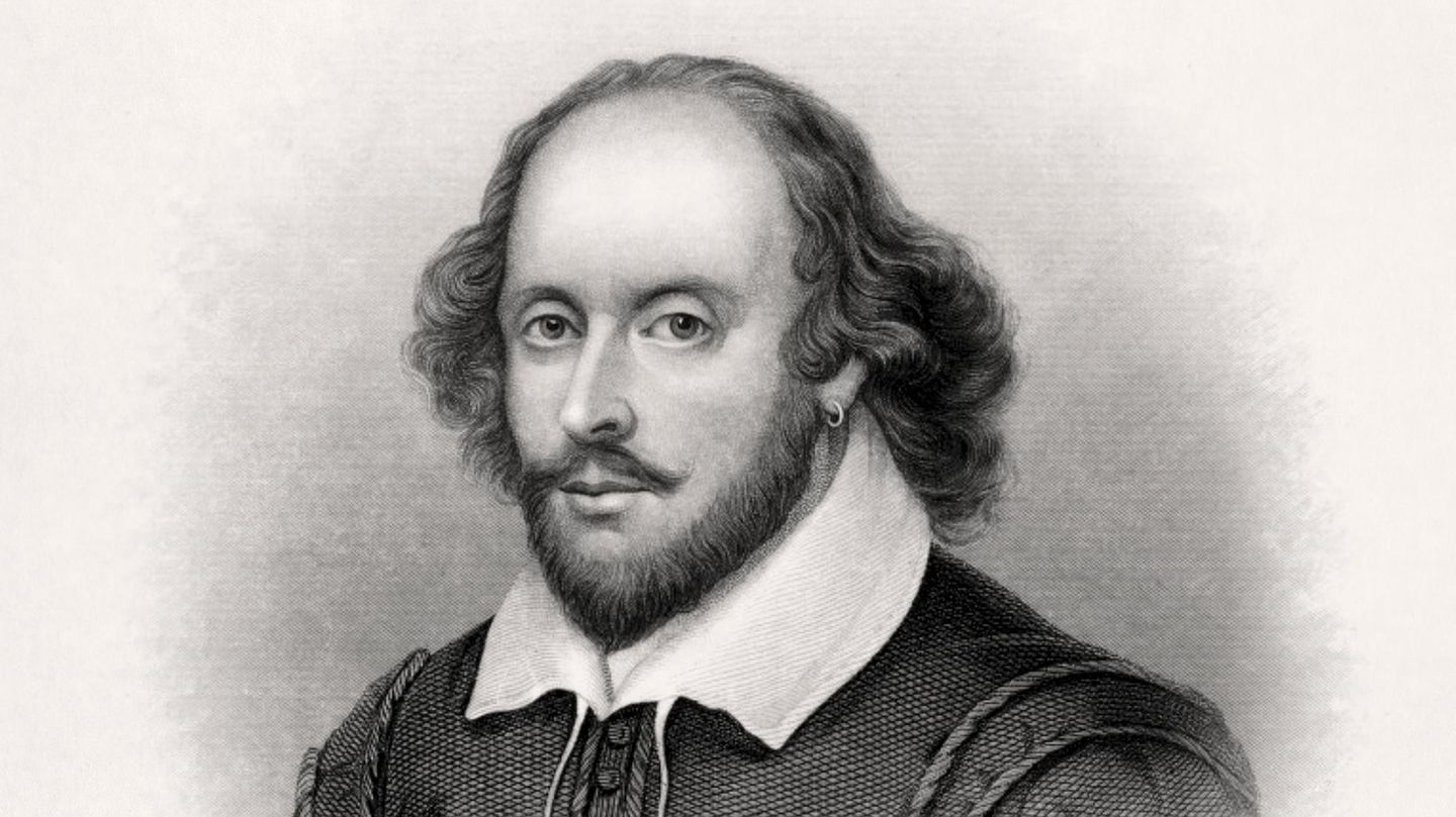 Ein posthumes Porträt von William Shakespeare aus dem Jahr 1856