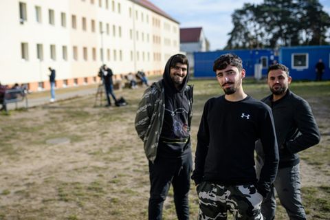Asylbewerber in einer Unterkunft in Brandenburg