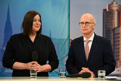Katharina Fegebank (Grüne) und Peter Tschentscher (SPD)