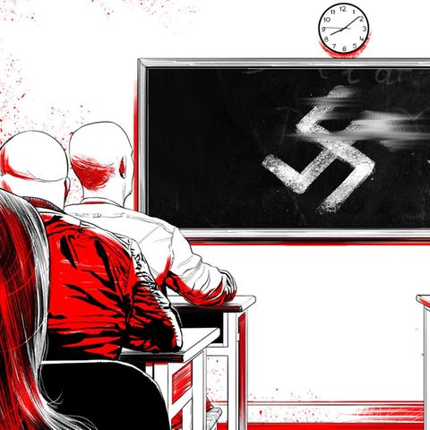 Hasted crosses, threats, Hitler greetings: Students and teachers report that anti -constitutional signs and statements are now part of everyday life in schools