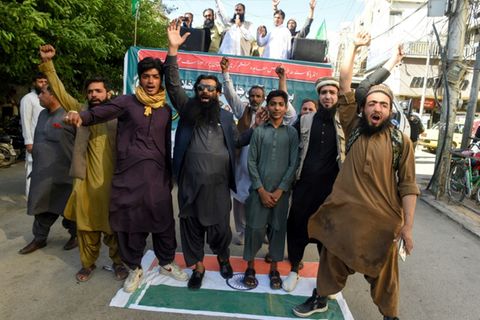 Proteste von Demonstranten im pakistanischen Quetta