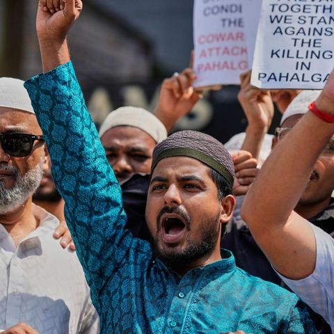 Muslims in Kashmir protest against terror in the country controlled by India