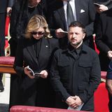 ... und der ukrainische Präsident Wolodymyr Selenskyj mit Ehefrau Olena