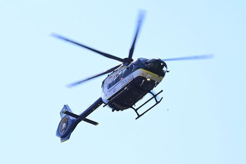 Polizeihubschrauber in der Luft