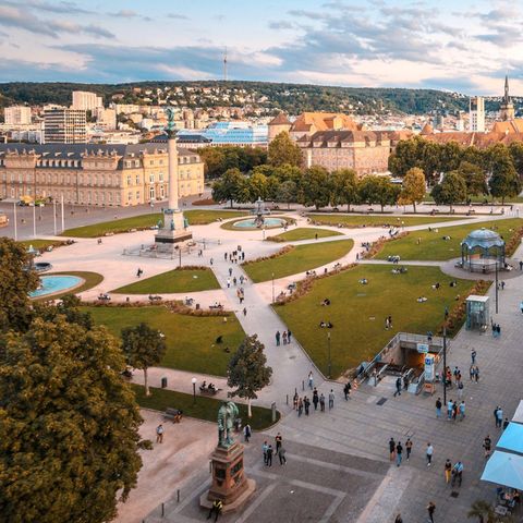 Schlossplatz im Stuttgarter Zentrum