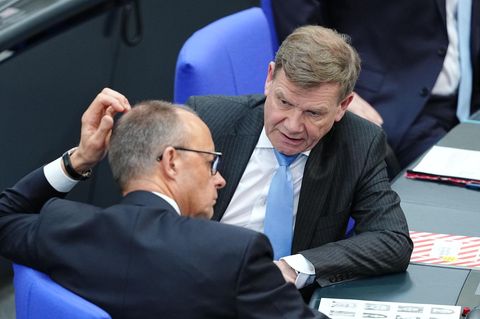 Friedrich Merz und der künftige Außenminister Johann Wadephul