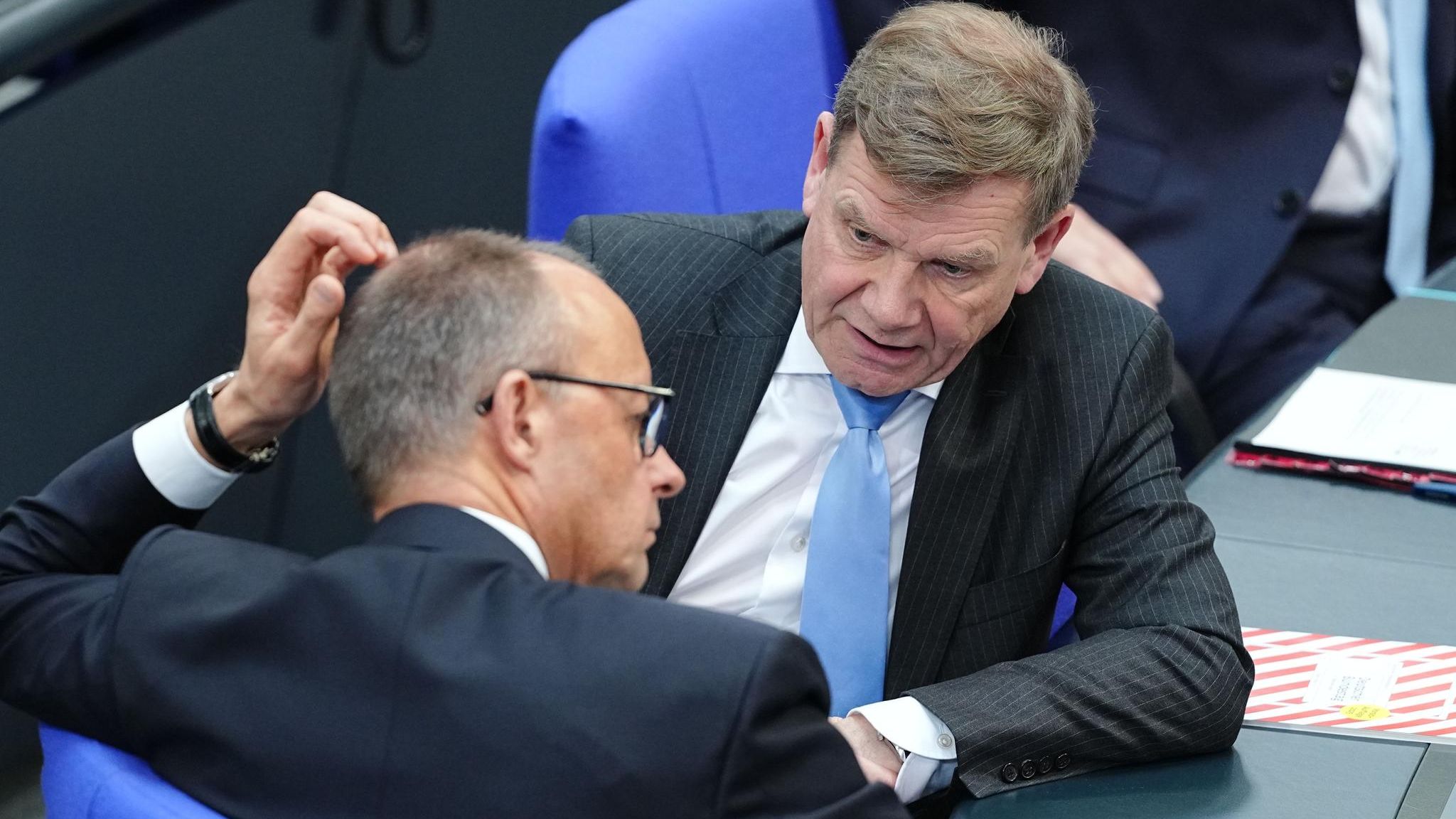 Friedrich Merz und der künftige Außenminister Johann Wadephul