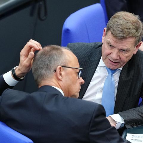 Friedrich Merz und der künftige Außenminister Johann Wadephul