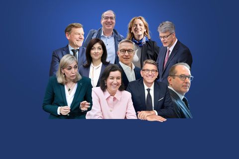 Montage der neuen Minister