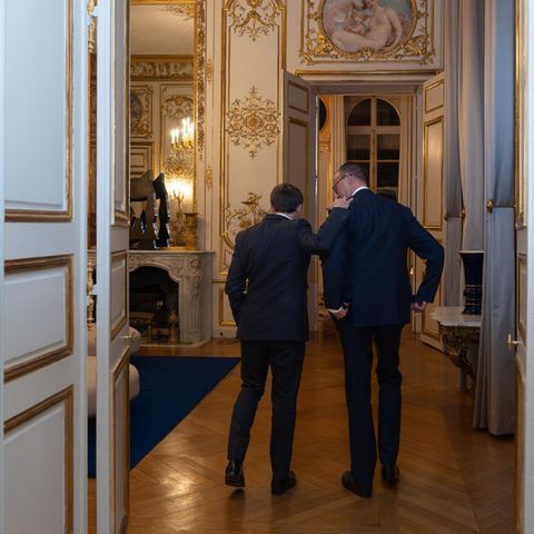 Friedrich Merz with Emmanuel Macron