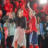 2018 war ein großes Jahr für Schweinsteiger: Sein erstes Kind mit Ana Ivanović , Sohn Luka, kam auf die Welt. Hier ist das Paar beim Schweinsteiger-Abschiedsspiel Bayern München gegen Chicago Fire zu sehen 