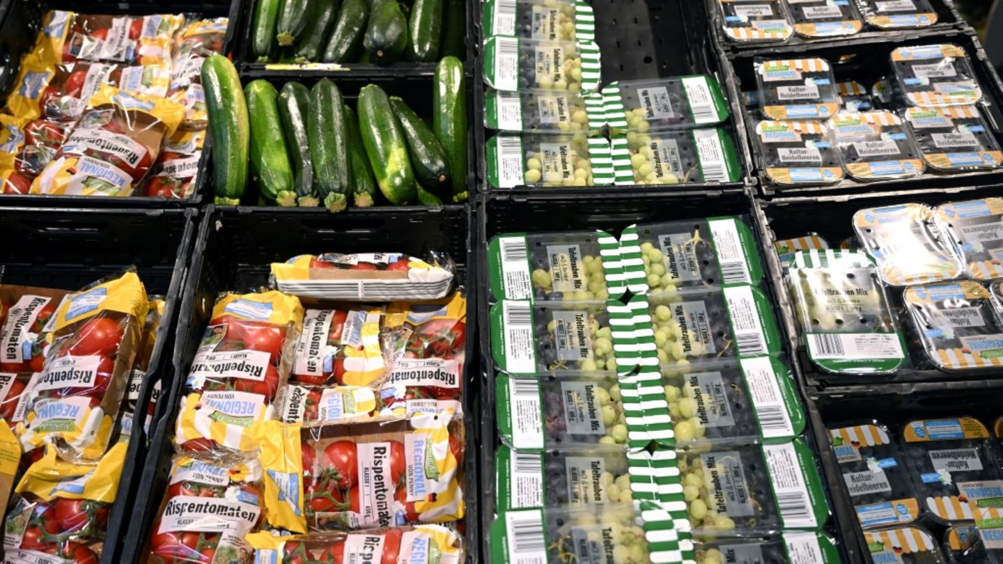 Supermarktauslage im August 2023 in Berlin