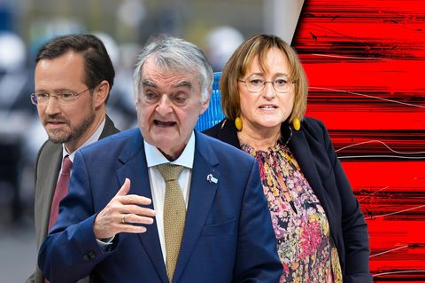 Politiker in einer Montage