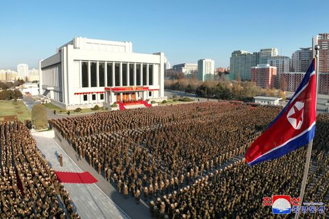 Nordkoreanische Soldaten bei einer Parade