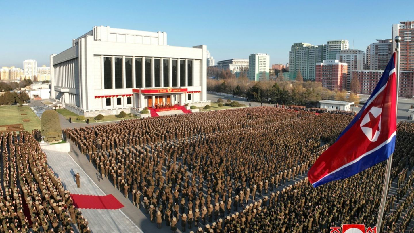 Nordkoreanische Soldaten bei einer Parade